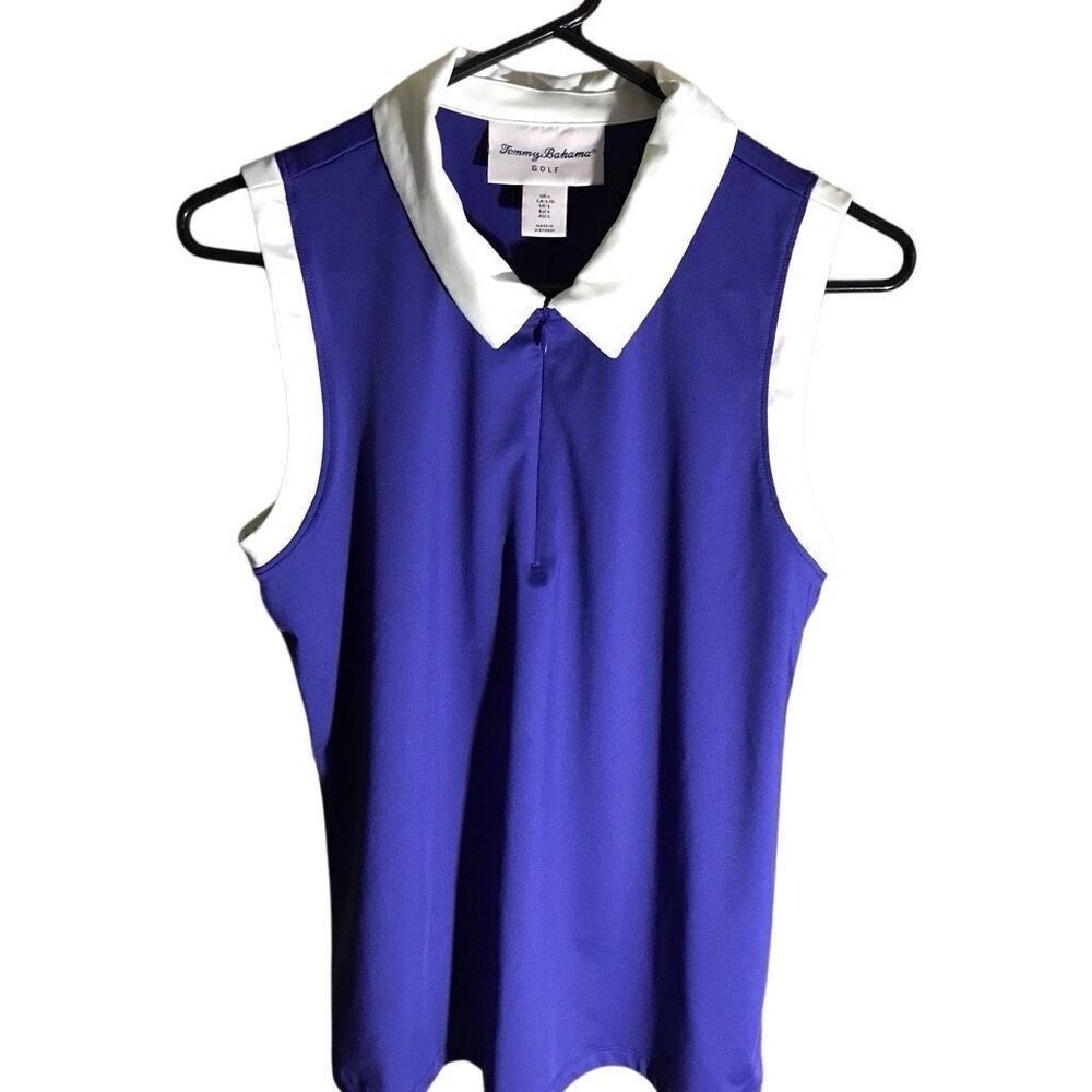 Tommy Bahama golf pickleball Size Large sleeveless shirt purple sleeveless
